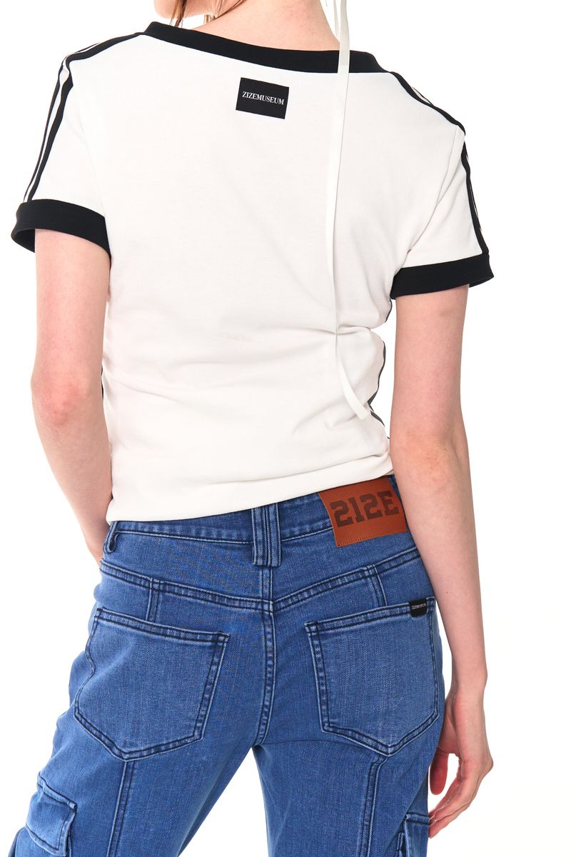 CARGO BOOTS CUT DENIM PANTS (BLUE)