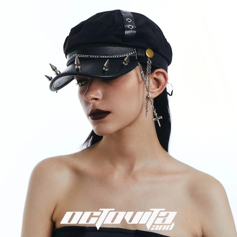 OCTOVITAAND（オクトヴィタアンド）の「ブラックレトロベレット（帽子）」
