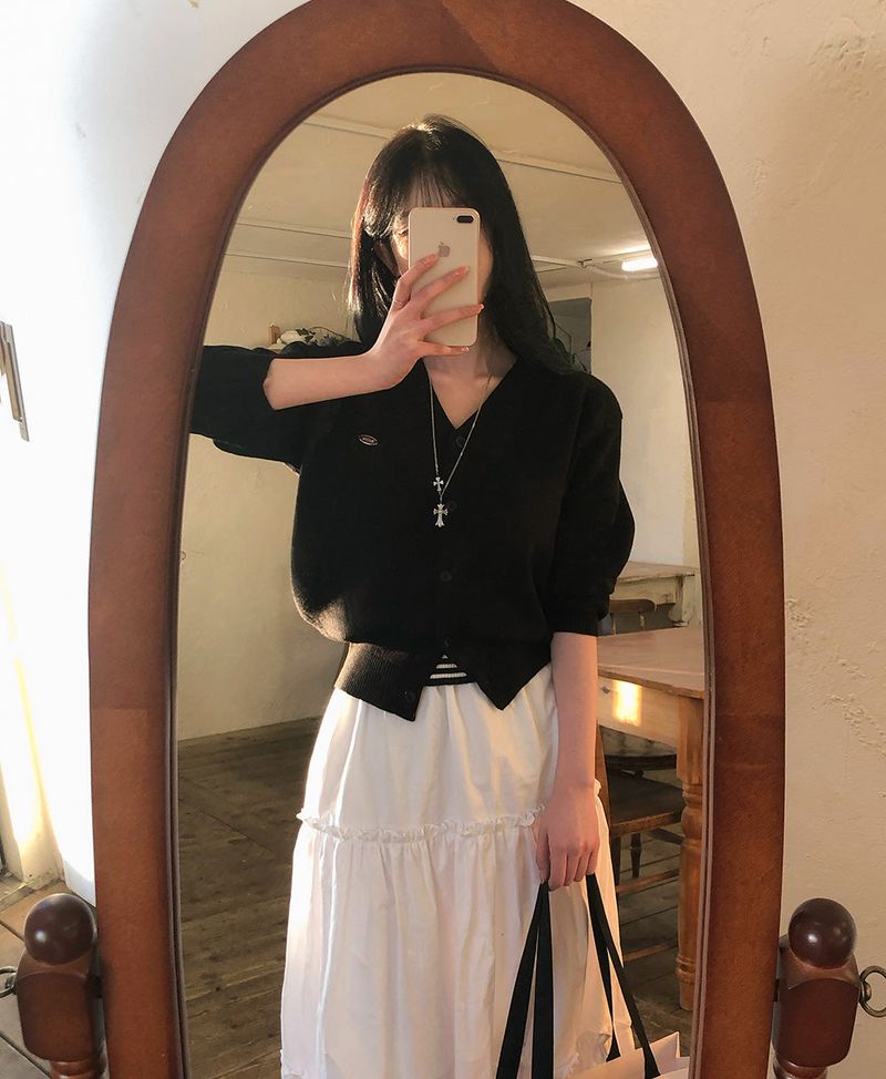 [bellide made] Merlin, Pendant V-neck Cardigan