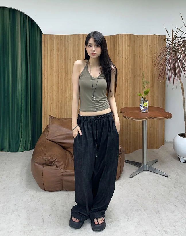 Firen V-neck halter sleeveless top