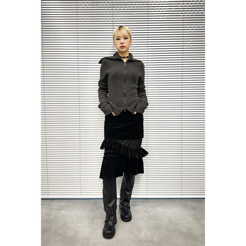 FRILL MIDI SKIRT