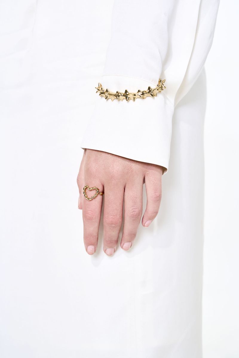 NO.611 [GOLD] SPIKY HEART RING