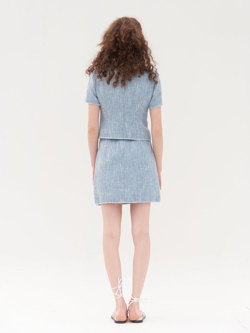 SUZY TWEED MINI SKIRT_BLUE
