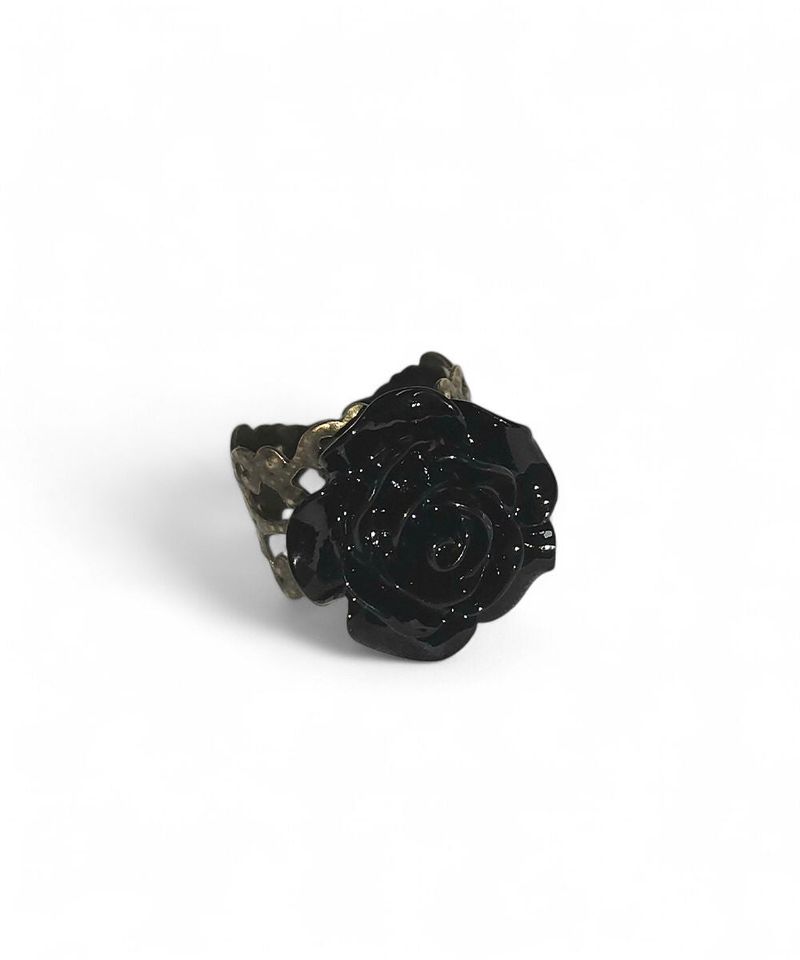 antique black rose ring
