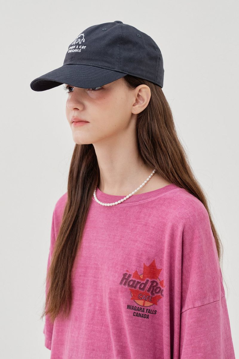 SURPRISE CAT BALL CAP_CHARCOAL