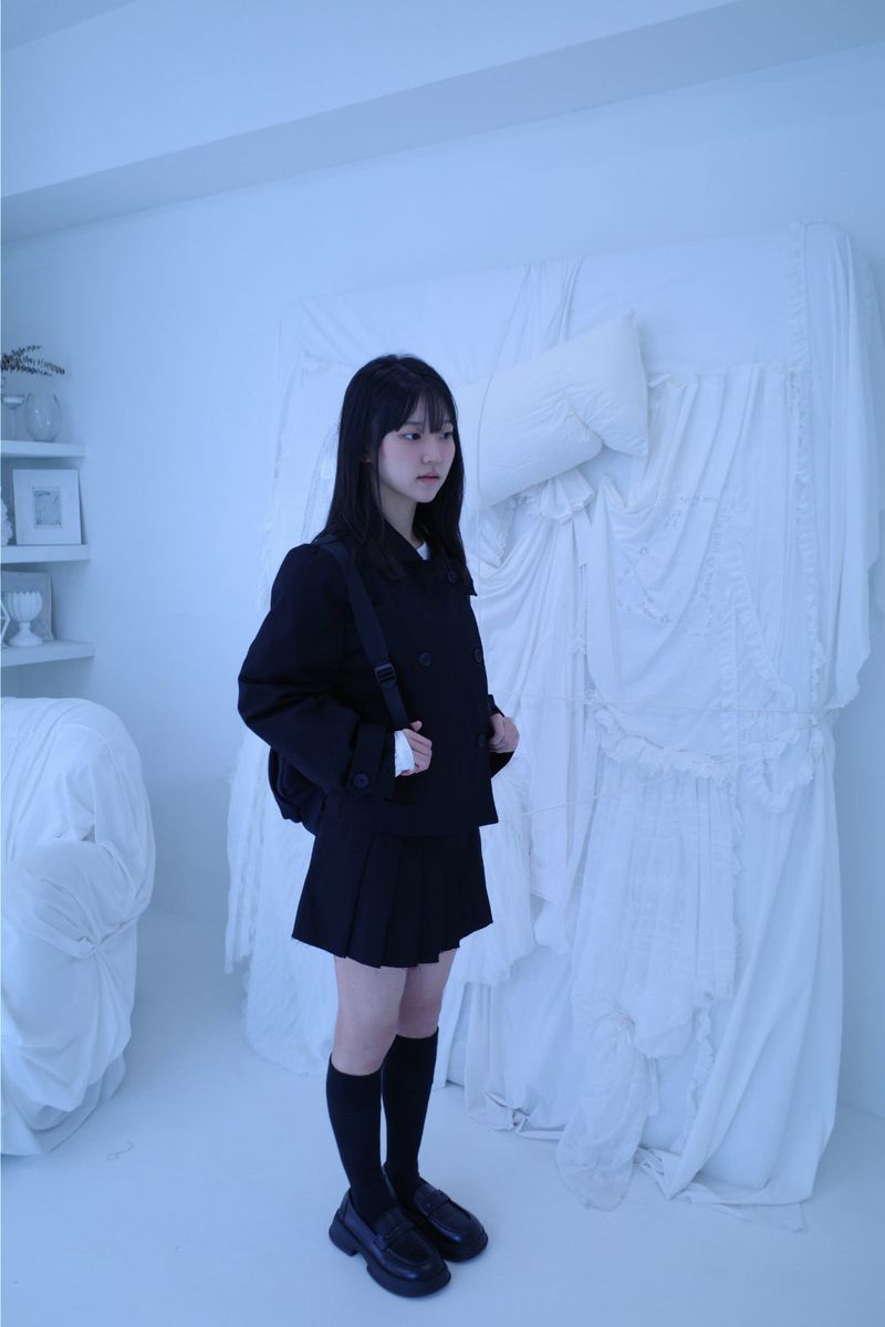 High neck double set up (3color) -Jacket