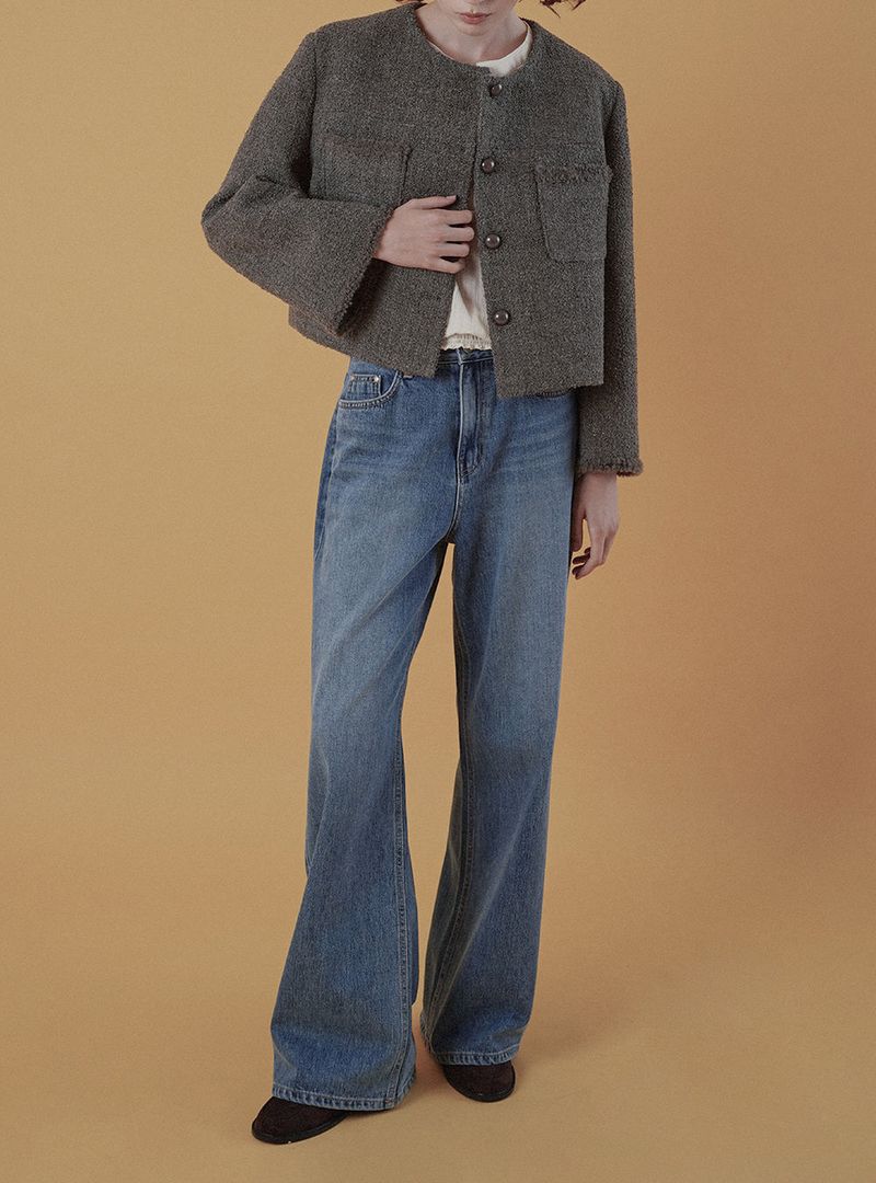 Poem tweed jacket_gray