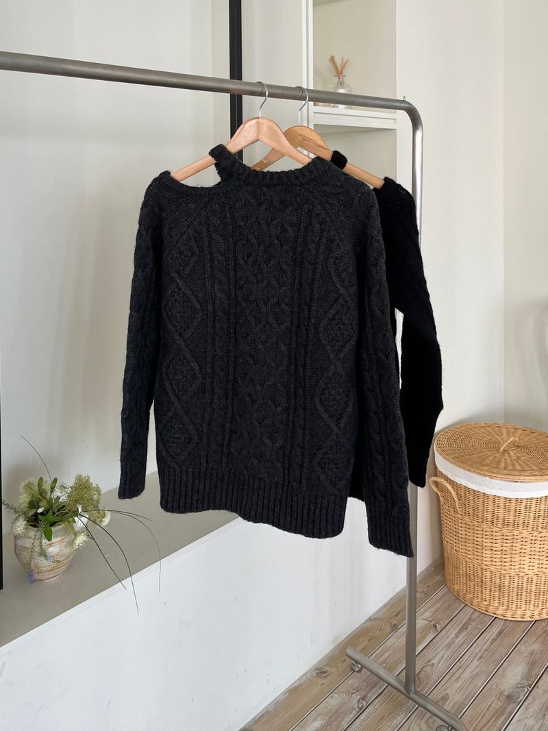Leel Shoulder Slit Knitwear (3 colors)