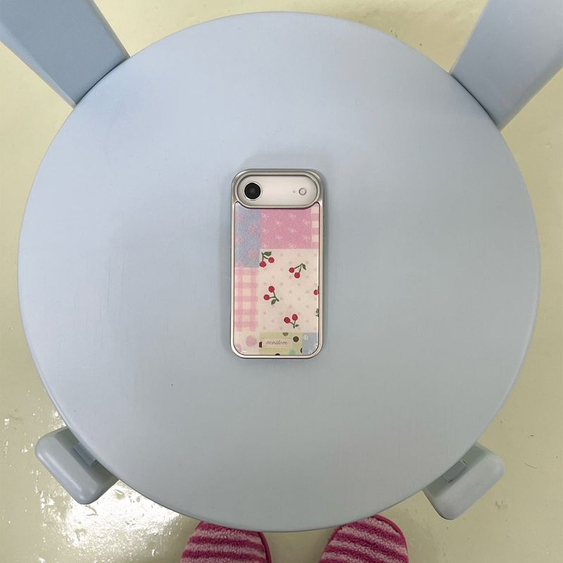 [MADE][Glass Silver Bumper Case]  Knit Patchwork Case ⋆ patch