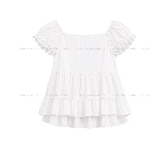 Shuyi Lace Puff Blouse
