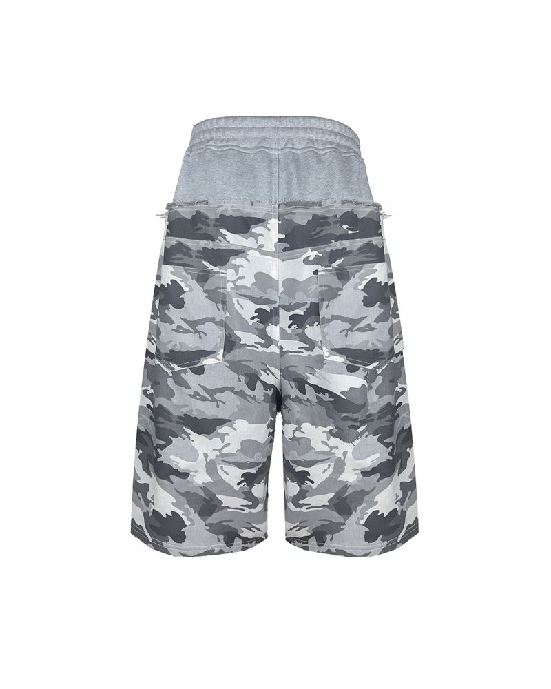 SWEAT X CAMO 2 LAYERED SHORTS