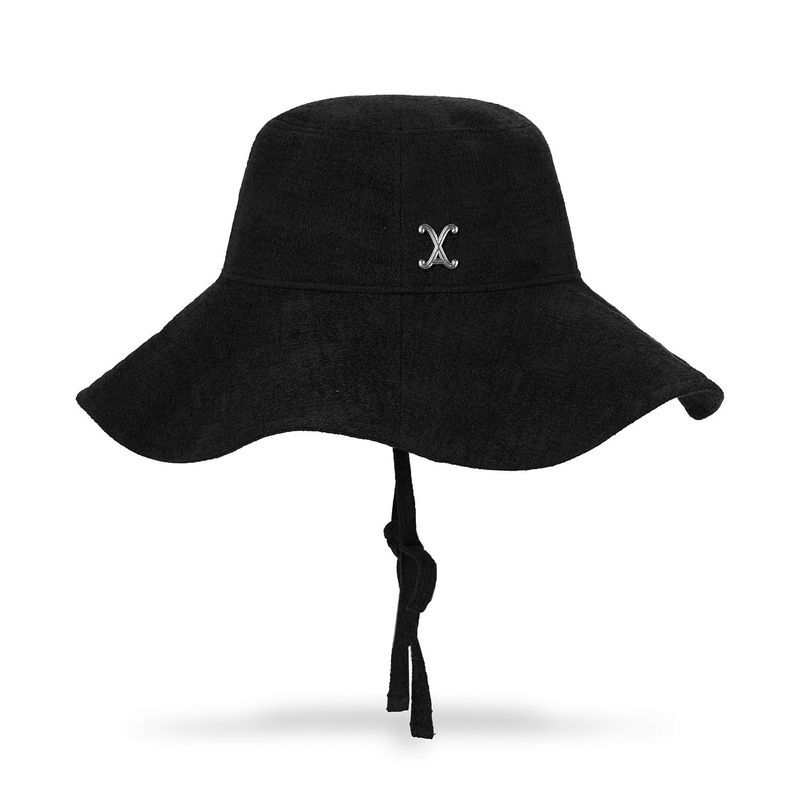 VA Curved Stud Big Visor Bucket Hat / Black