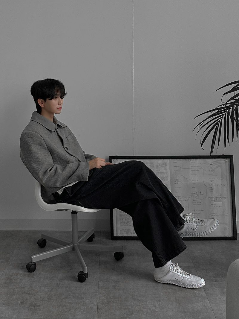 3 TAP Wool 50 Cut Off Crop Jacket (2color)