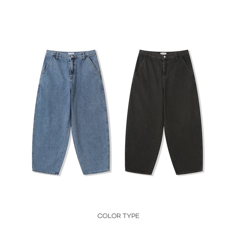 Cattle painting denim pants -2C