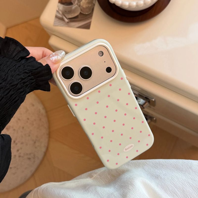 Macaron Polka Dot Color Frame iPhone-Compatible Case