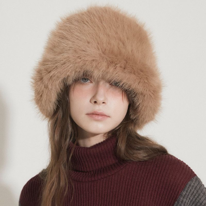 AWE BORN US（アボンアス）の「PLAIN FAUX FUR BUCKET HAT [2colors]（Hats）」