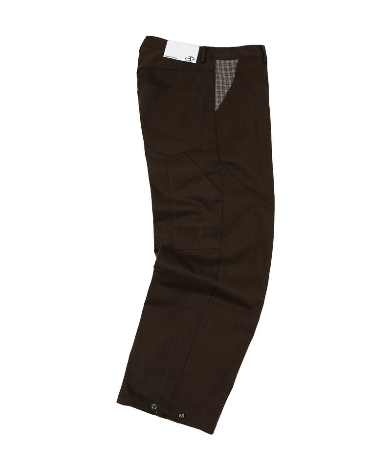 Symbol Logo Check Pocket Pants Brown