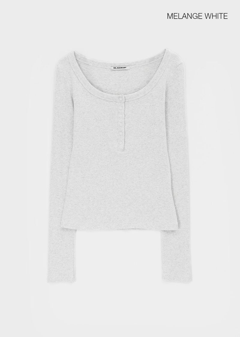[MADE] Karl Henley Neck Long Sleeve Tee