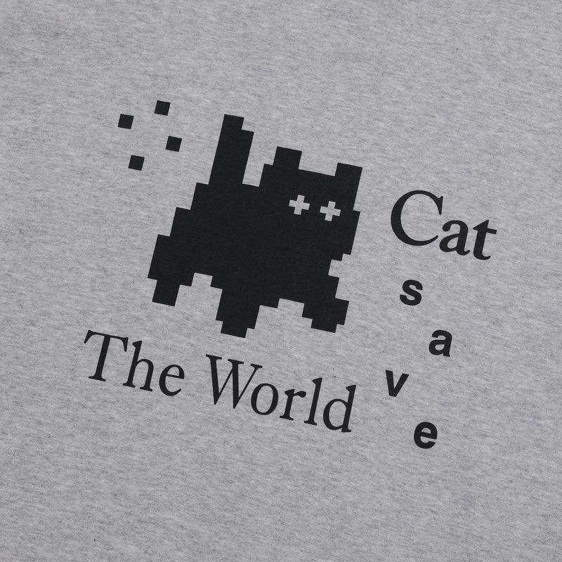 Cat Save The World Pixel art MTM (2Color)