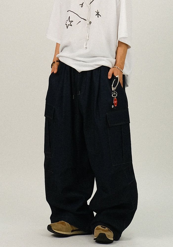 SEMIKAJI（セミカジ）の「GS Over Balloon Denim Pants （Pants）」