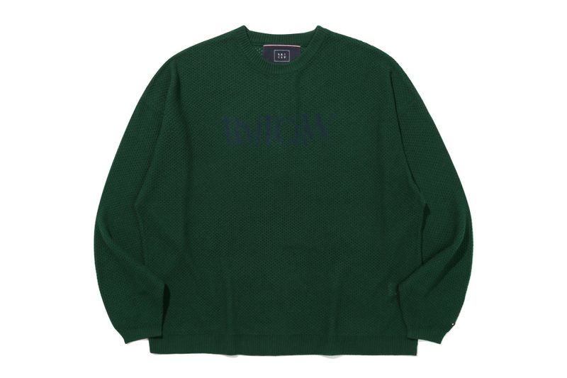 PUNCHING KNIT LONG SLEEVE_GREEN