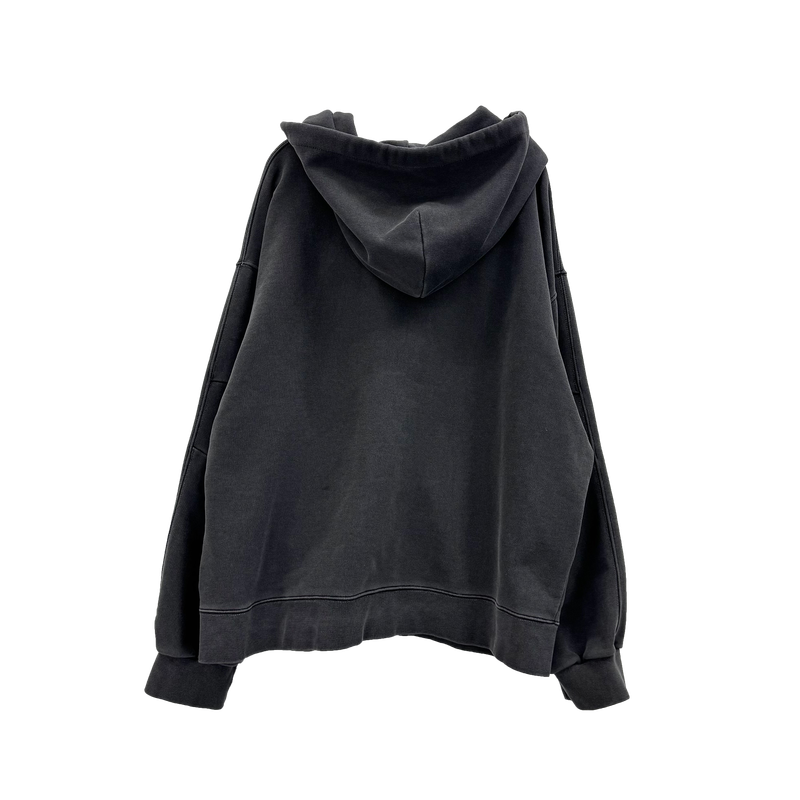 pigment panel zip-up hoodie
