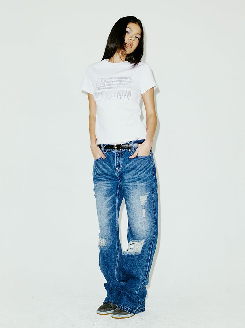 METAL NYX FLAG TEE WHITE