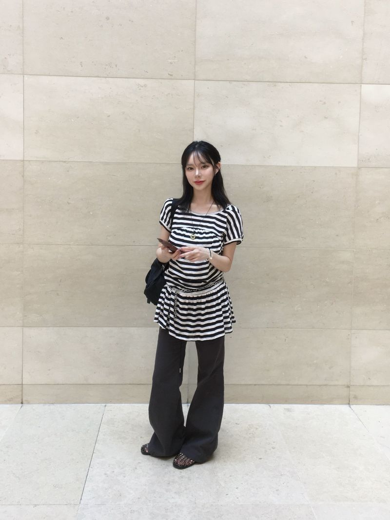 Maxi-Mix Bootcut string Elastic-Waist Pants (3c)
