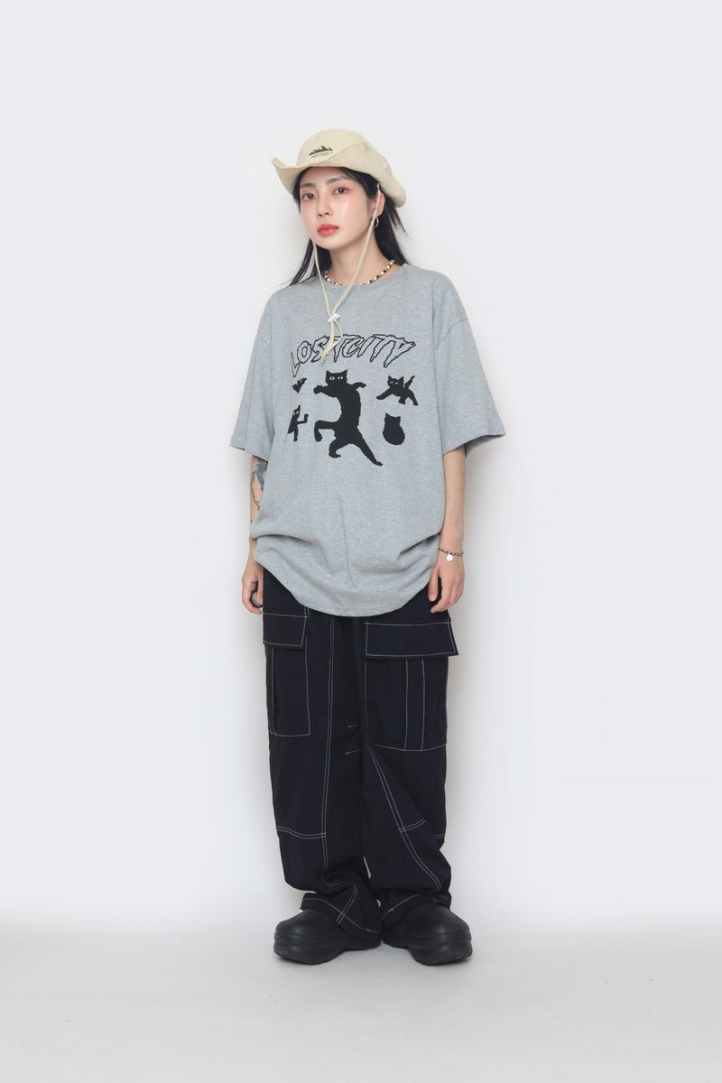 nylon stitch cargo pants