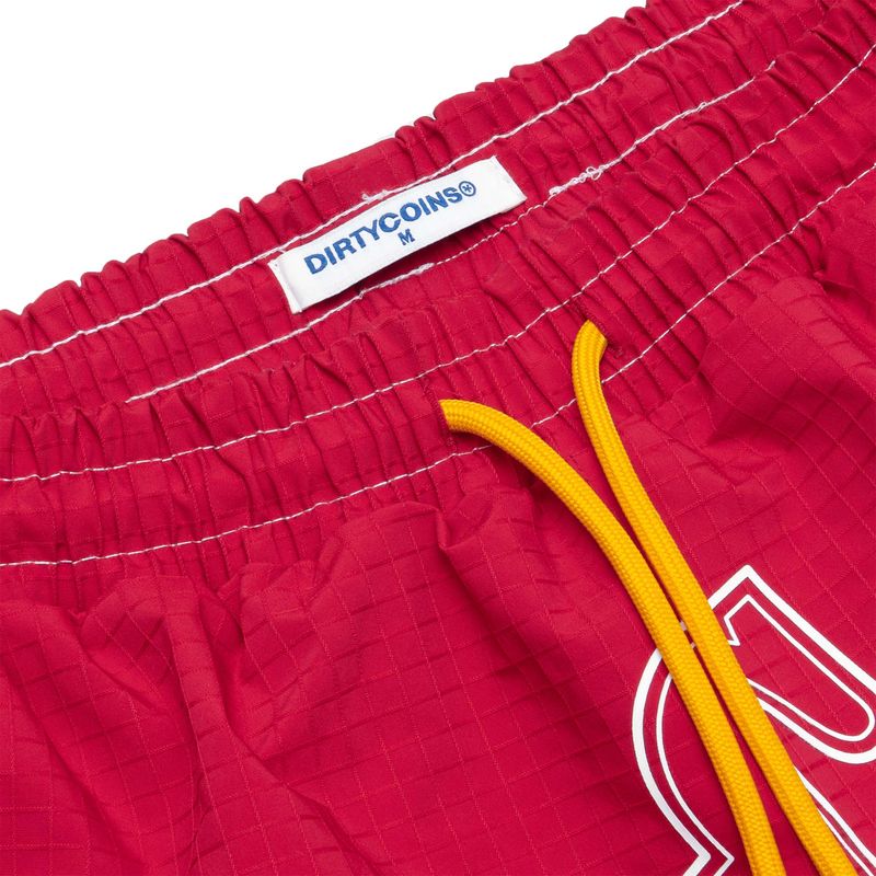 DirtyCoins Curve Ripstop Shorts Red