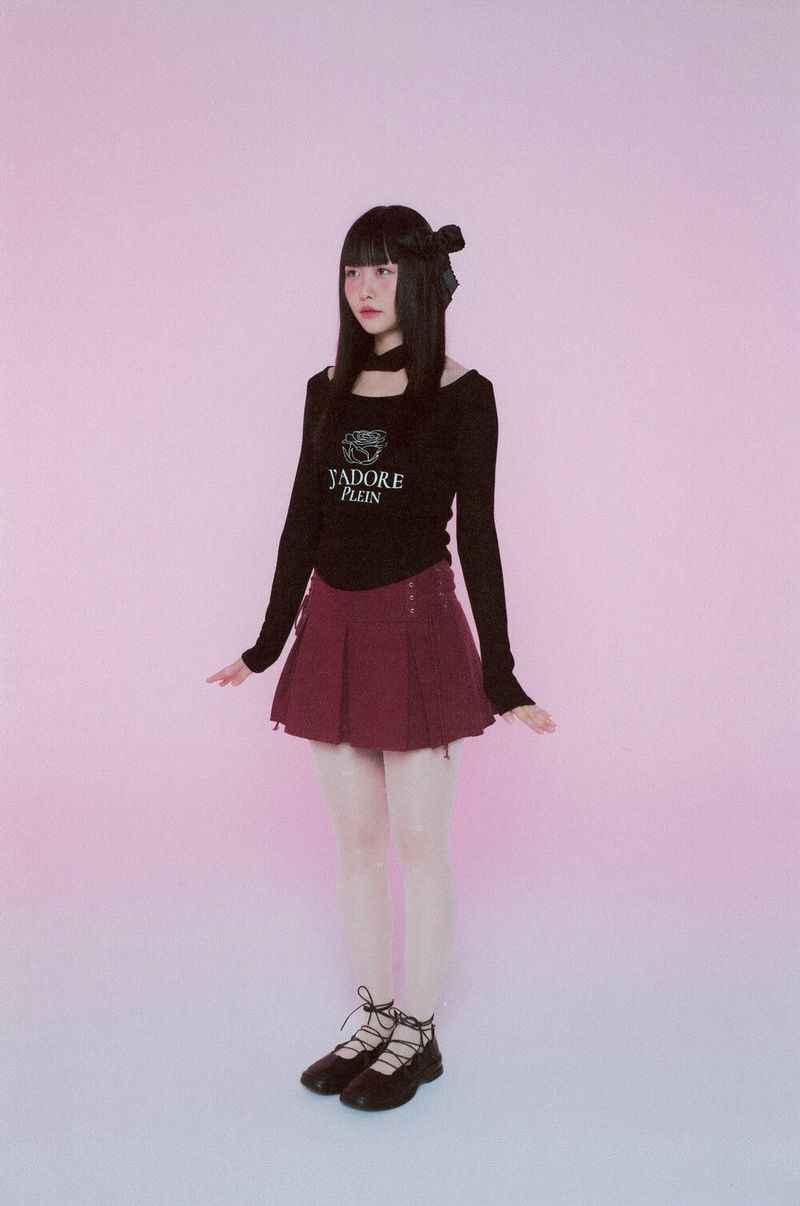 J'adore Plein Scarf T-shirts (Black)