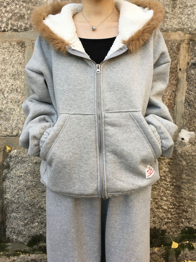 RITCORE（リットコア）の「[SET] Limit Boa Fleece Raccoon Fur Hooded Zip-Up (6c)（Tops）」