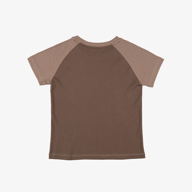 Printed Raglan Tee_Brown