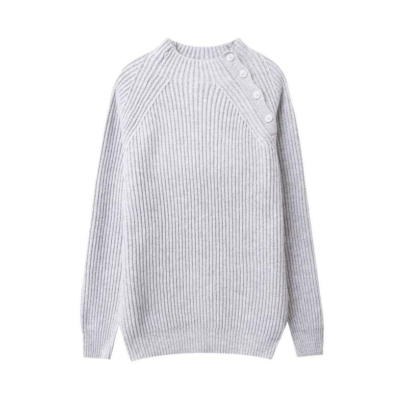 Side Mock Cash Knit 5C
