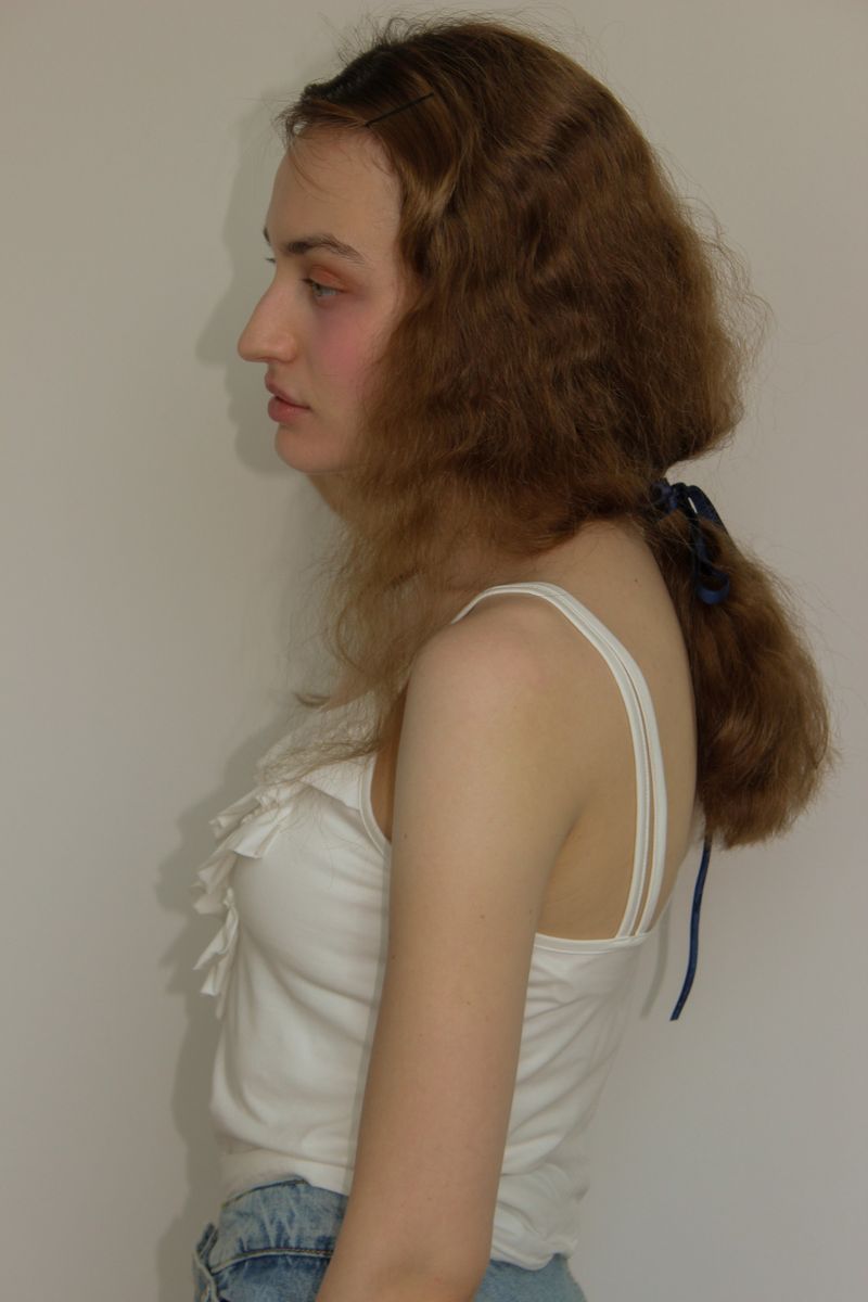 FRILL CAMI TOP / IVORY