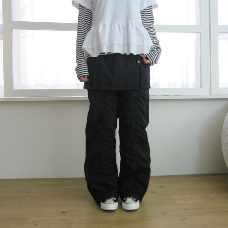 Shirred Skirt Pants