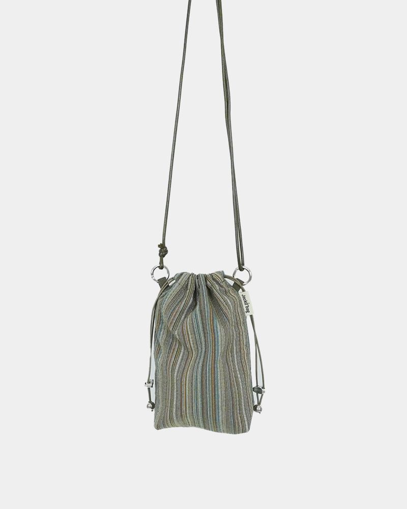JACKOBAG（ジャックコバッグ）の「Hippie stripes mini bag GREEN（Bags）」