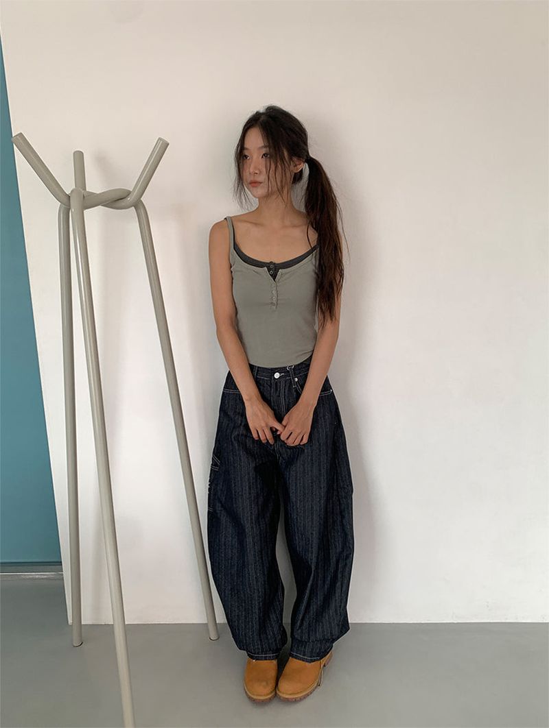 BUTTON FIT SLEEVELESS (6C)