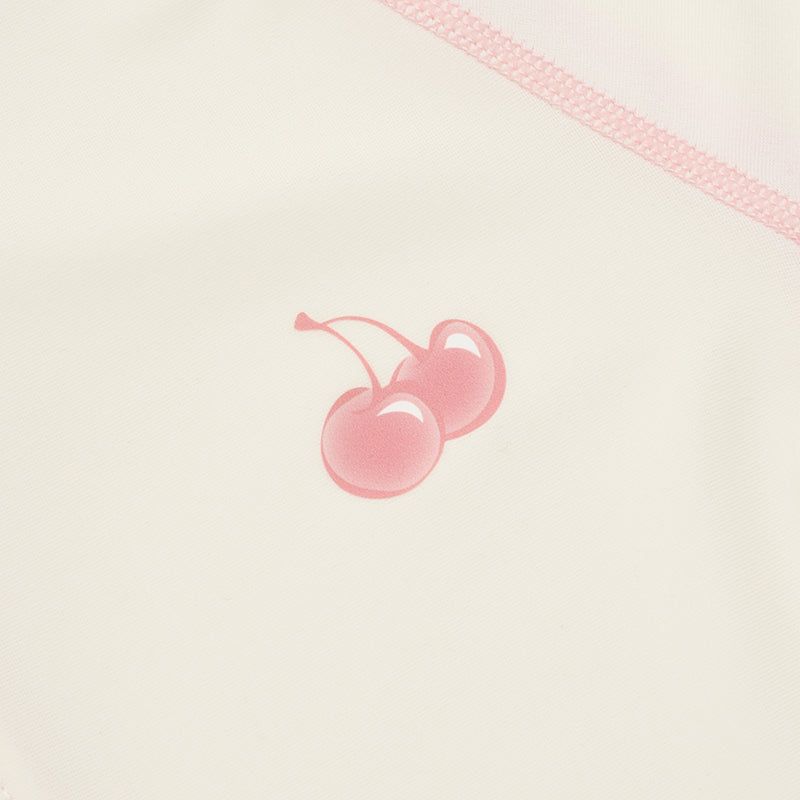 SMALL CHERRY ZIP-UP RASHGUARD [IVORY]