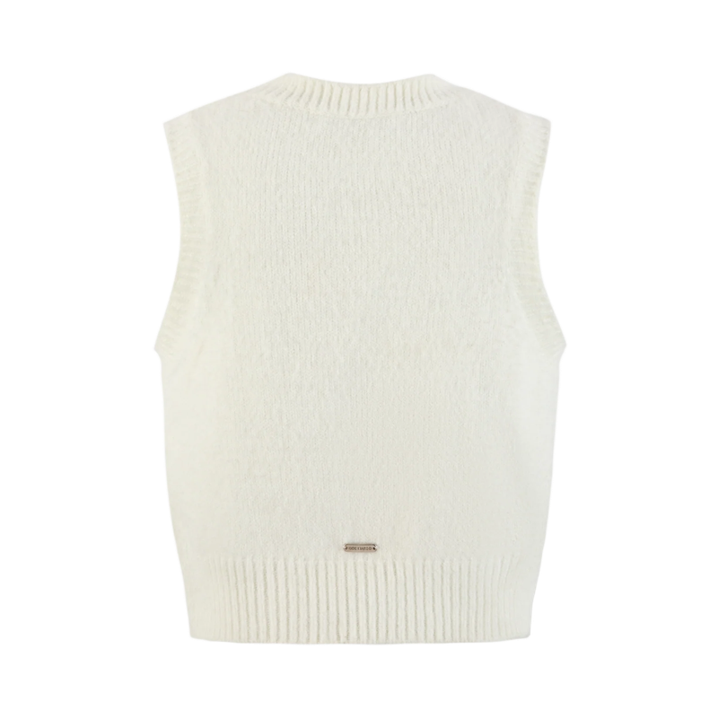 13DE MARZO Rope Knit Logo Vest