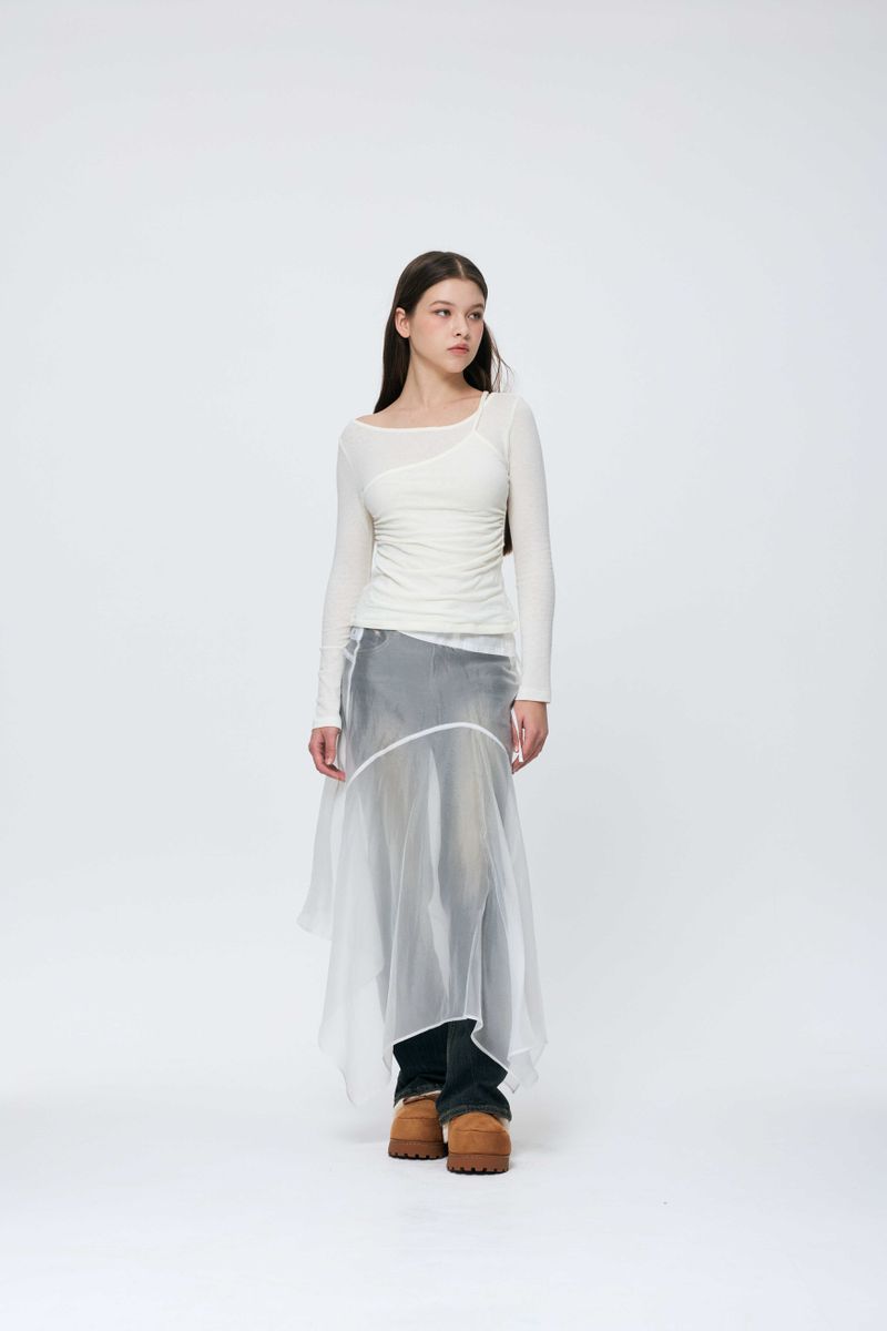 MUREN SHIRRING TOP / IVORY