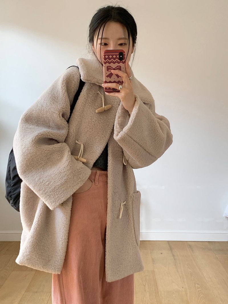 [MADE] Bunnies Dumble Tteokbokki Tteokbokki Toggle Half Coat