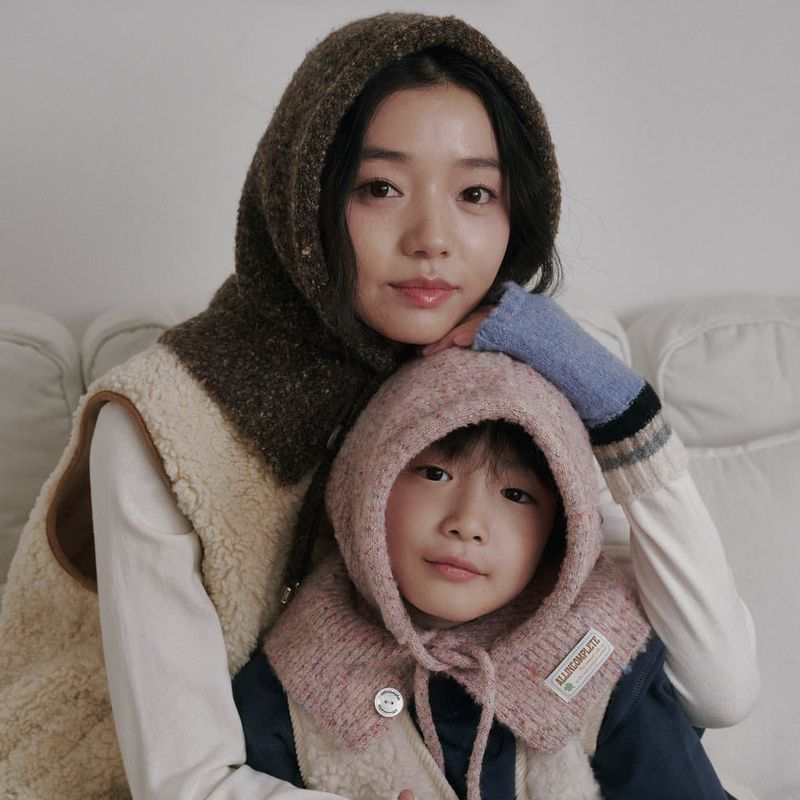 Family Sprinkle Boucle Balaclava Set (Brown)