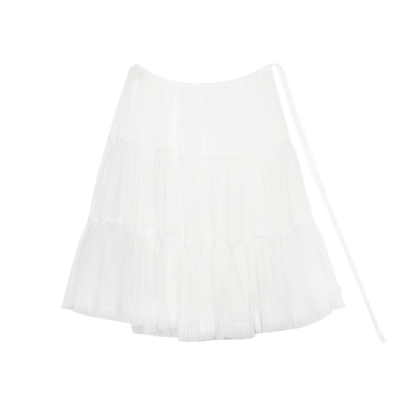 MIST MESH SHIRRING SKIRT