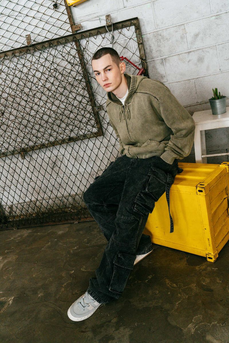 MAX POCKET WASHING WIDE DENIM