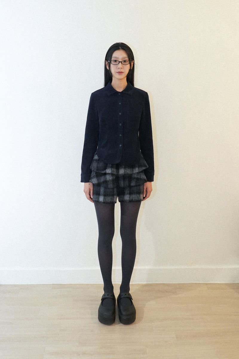 CHECK FRILL SHORT PANTS