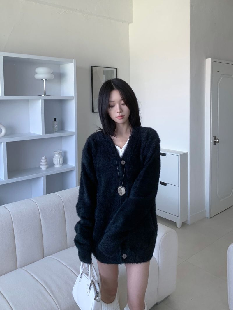 [UNISEX] Cloud Soft Angora Basic Cardigan(6color)