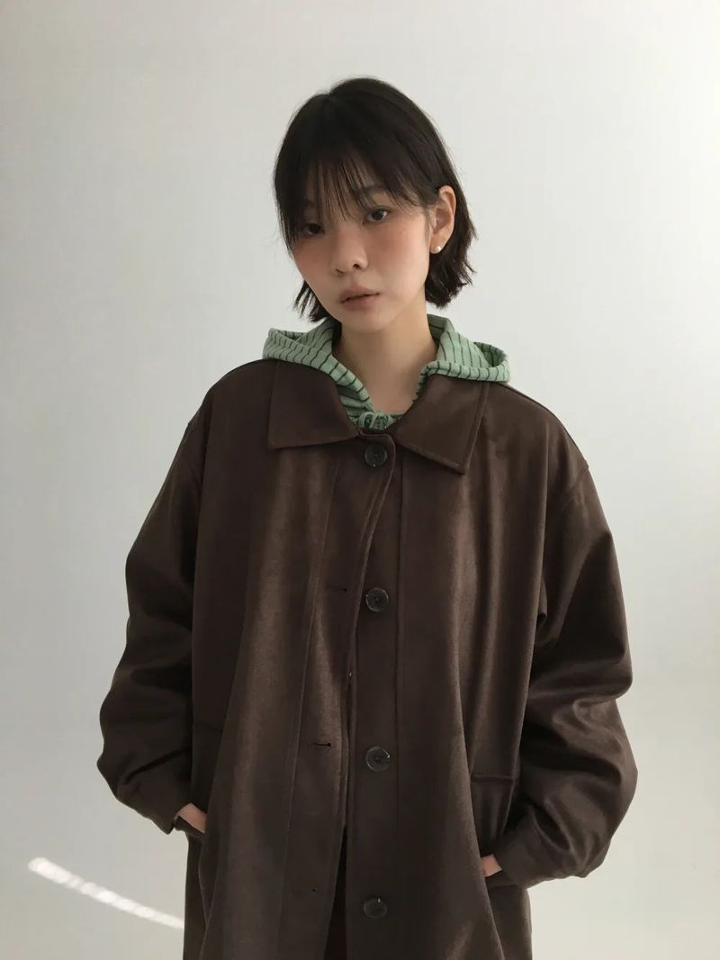 Saco Suede Half Coat (2color)