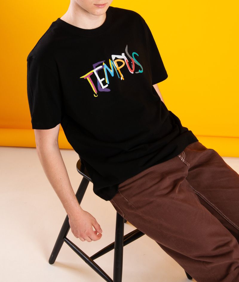 COLORFUL BIG LOGO T-SHIRTS [BLACK]