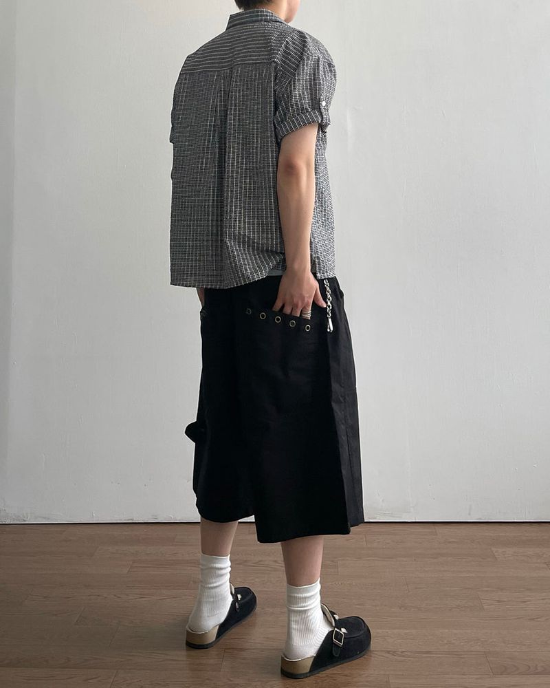 Pore Eyelet Bermuda Pants